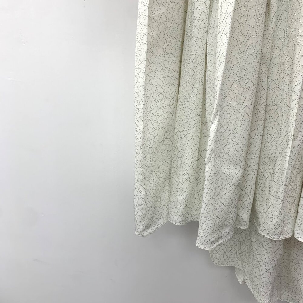 Fendi Off-White Patterned Silk Collared Long Slee… - image 5